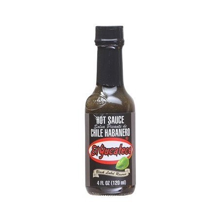 El Yucateco Black Label Reserve Chile Habanero Smoked Hot Chili Sauce 120ml