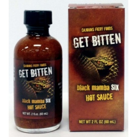 Cajohns Black Mamba 6-Get Bitten! Extra Hot Chili Sauce 59ml