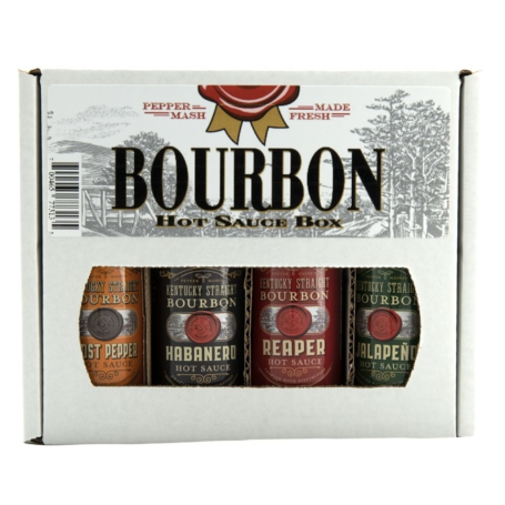 Kentucky Straight Bourbon Hot Chilisauce Gift Box 4x148ml