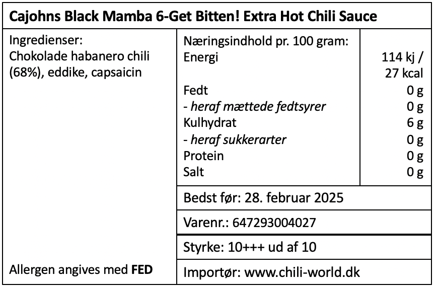 Cajohns Black Mamba 6 Get Bitten Extra Hot Chili Sauce 148ml.png